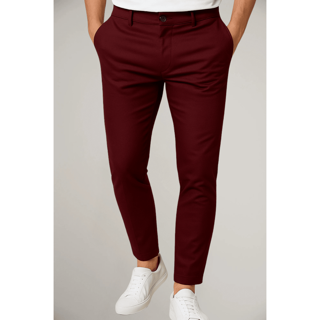Men’s Tailored Flat - Front Pants with Tapered Leg