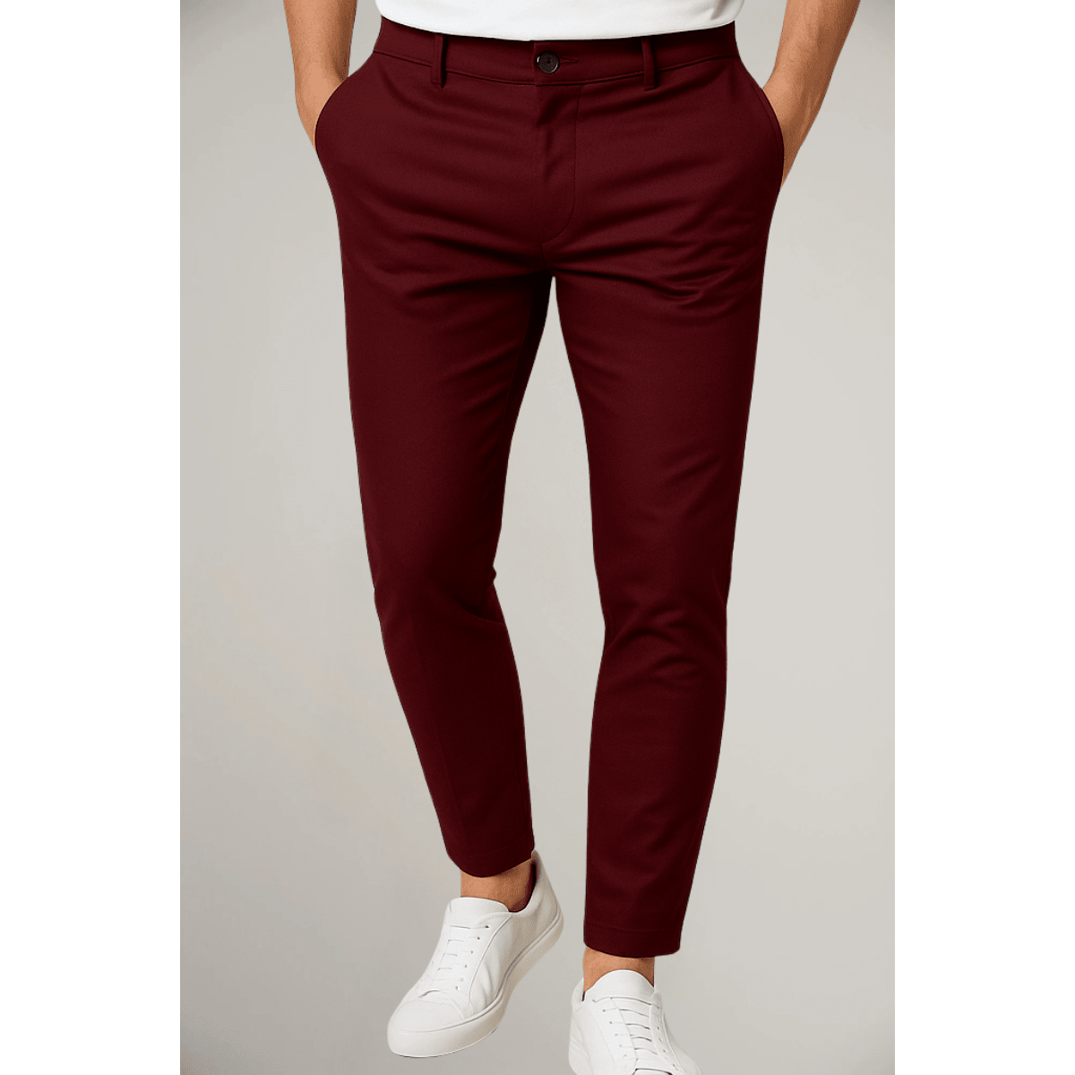 Men’s Tailored Flat - Front Pants with Tapered Leg