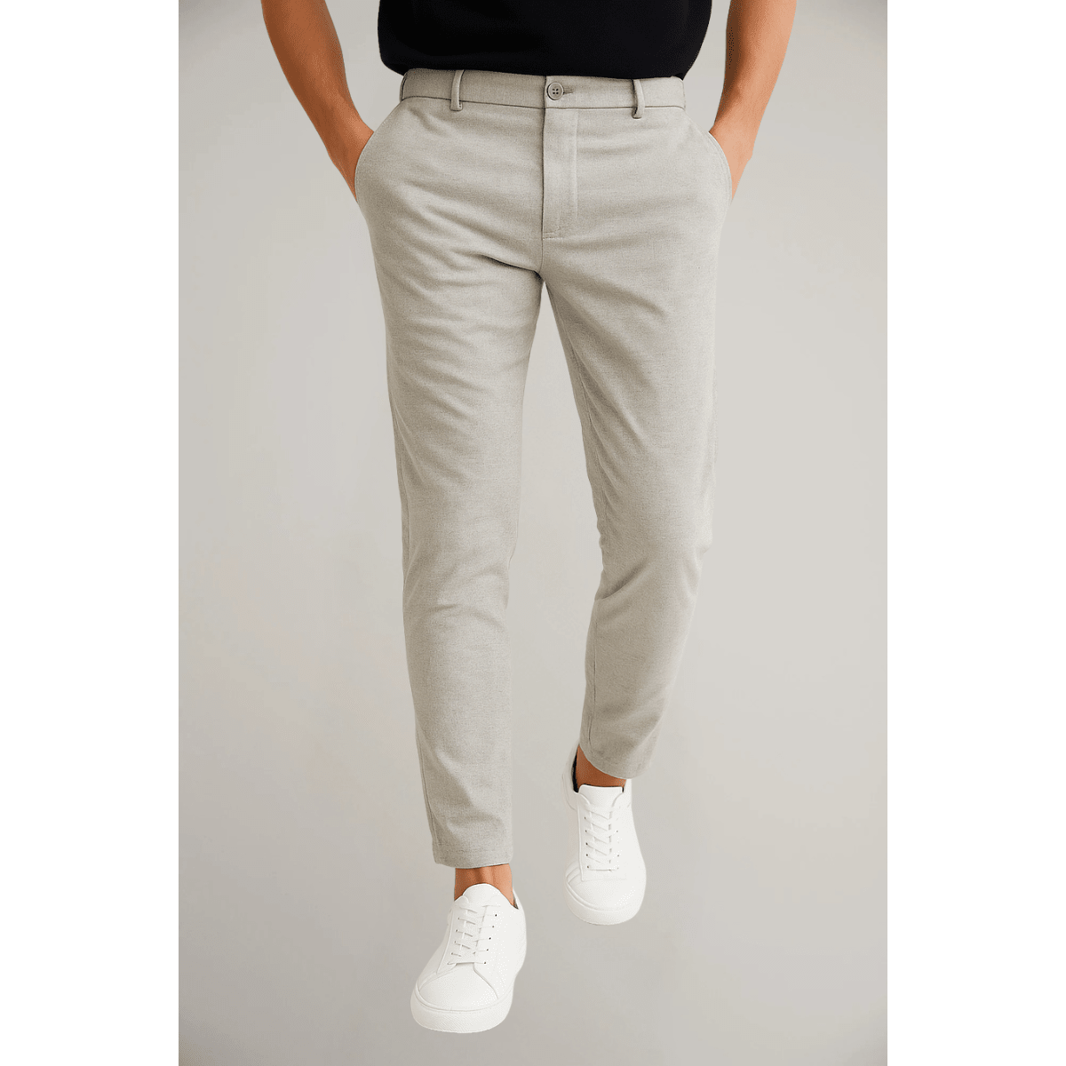 Men’s Tailored Flat - Front Pants with Tapered Leg