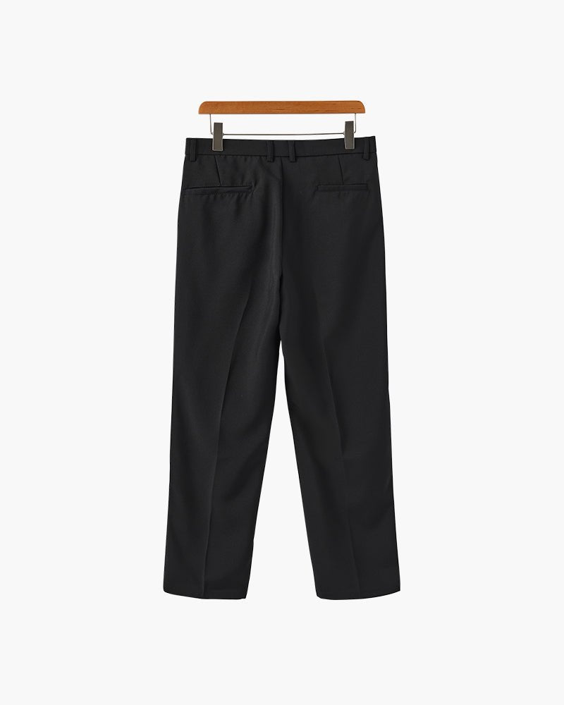Men’s Wide Fit Straight - Leg Pants with Pleated Front