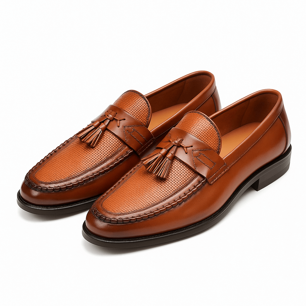 Men’s Woven Tassel Loafers – Classic Slip - On Elegance