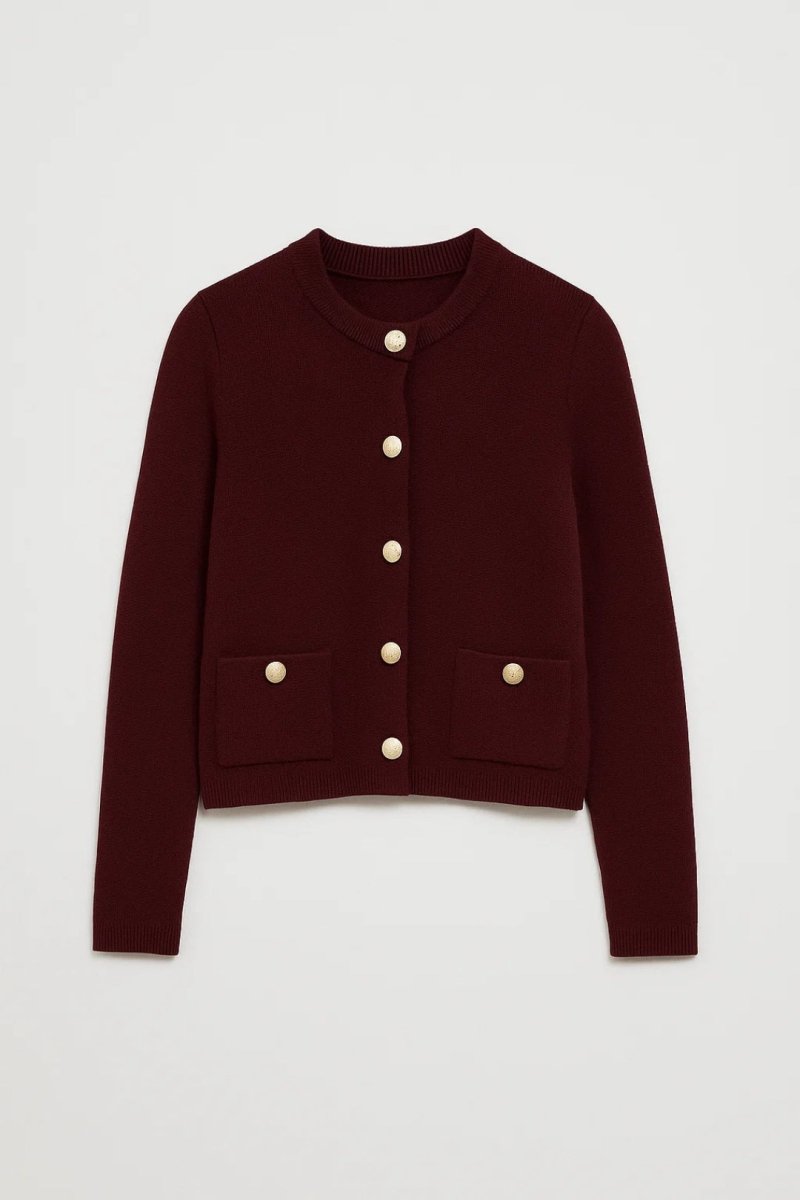 Women’s Classic Button Cardigan – Elegant Knit with Pocket Detailing