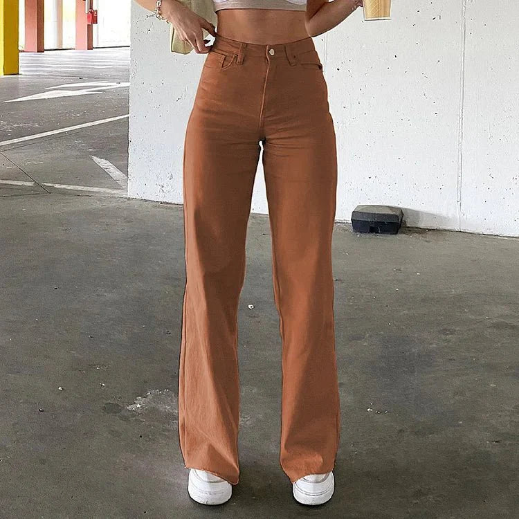 Women’s High Waist Bell Bottom Jeans with Flared Leg