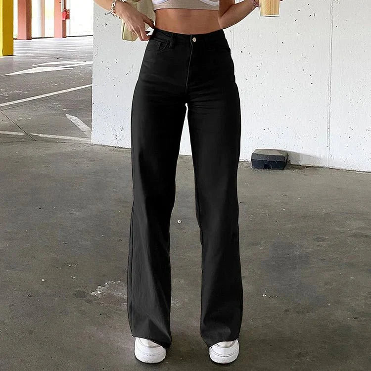 Women’s High Waist Bell Bottom Jeans with Flared Leg
