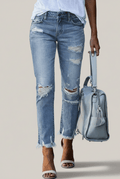 Women’s High - Waist Distressed Skinny Jeans – Sculpted Fit with Modern Edge