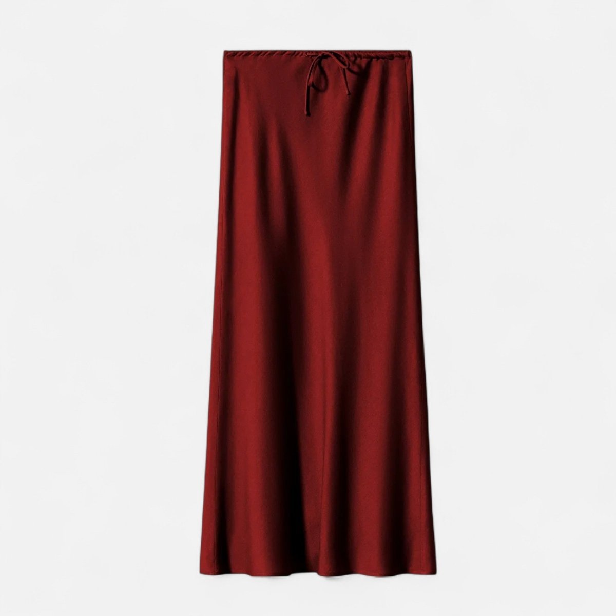 Women’s High - Waist Maxi Skirt with Fluid Silhouette and Elegant Draped Finish