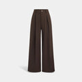 Women’s High - Waist Pleated Wide - Leg Pants with Tailored French - Inspired Silhouette