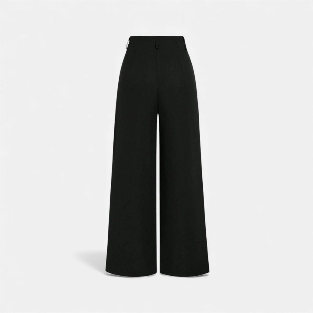 Women’s High - Waist Pleated Wide - Leg Pants with Tailored French - Inspired Silhouette