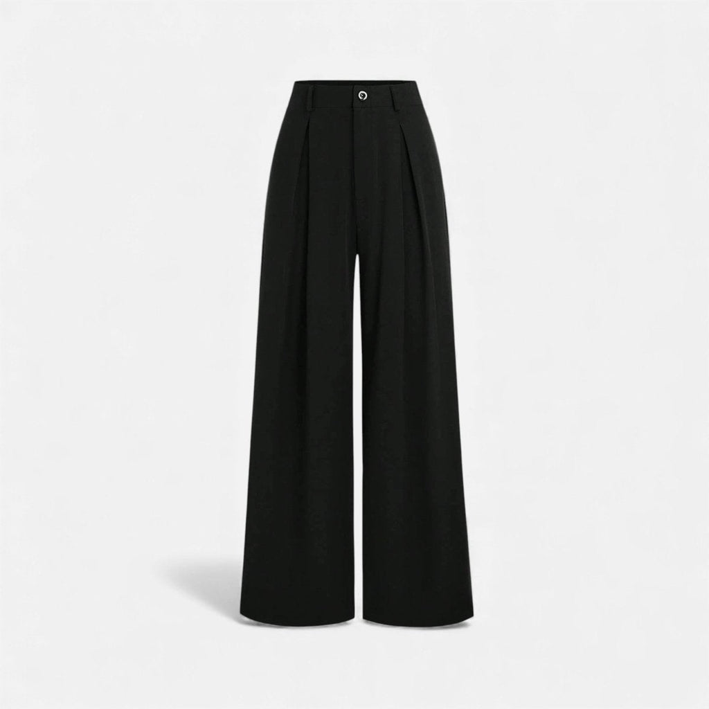 Women’s High - Waist Pleated Wide - Leg Pants with Tailored French - Inspired Silhouette