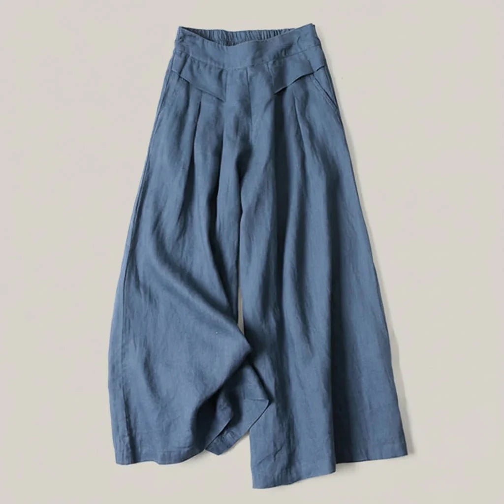 Women’s High - Waist Wide Leg Trousers with Pockets – Relaxed Everyday Silhouette