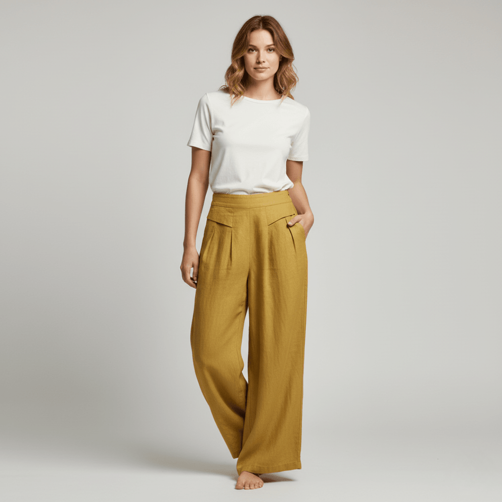Women’s High - Waist Wide Leg Trousers with Pockets – Relaxed Everyday Silhouette