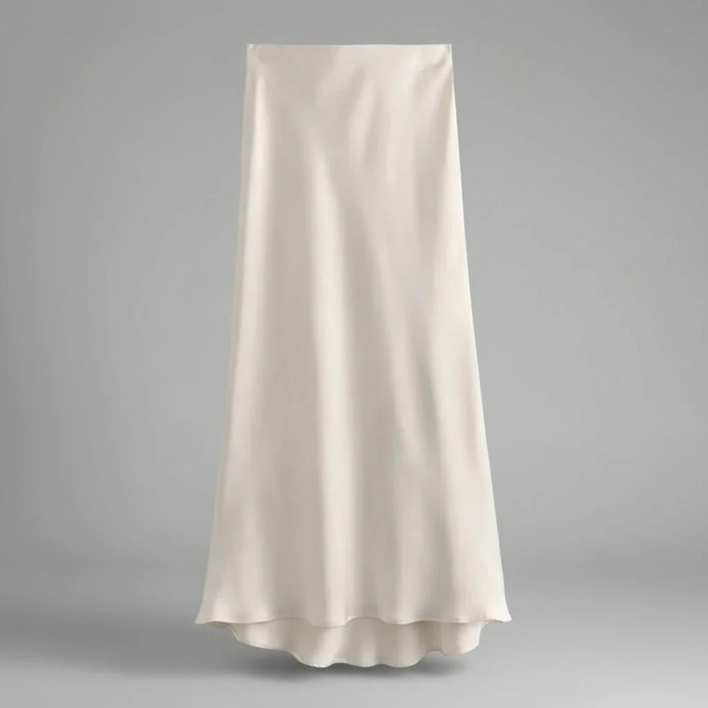Women’s Midi Skirt with Smooth Finish and Flared Hem
