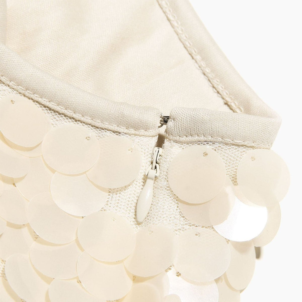 Women’s Mini Skirt with All - Over Sequin Disc Overlay