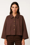 Women’s Short Button - Down Jacket – Elegant Cropped Outerwear for All Occasions