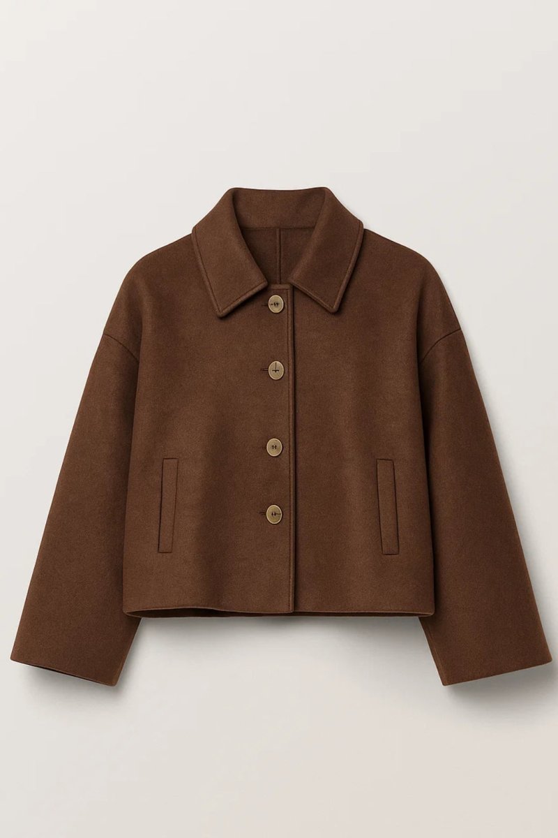 Women’s Short Button - Down Jacket – Elegant Cropped Outerwear for All Occasions