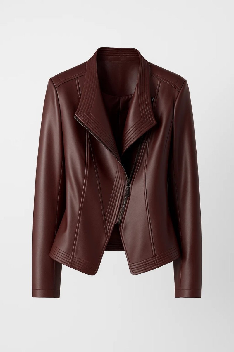 Women’s Structured Cropped Jacket – Elegant Zip - Up Design with Modern Silhouette