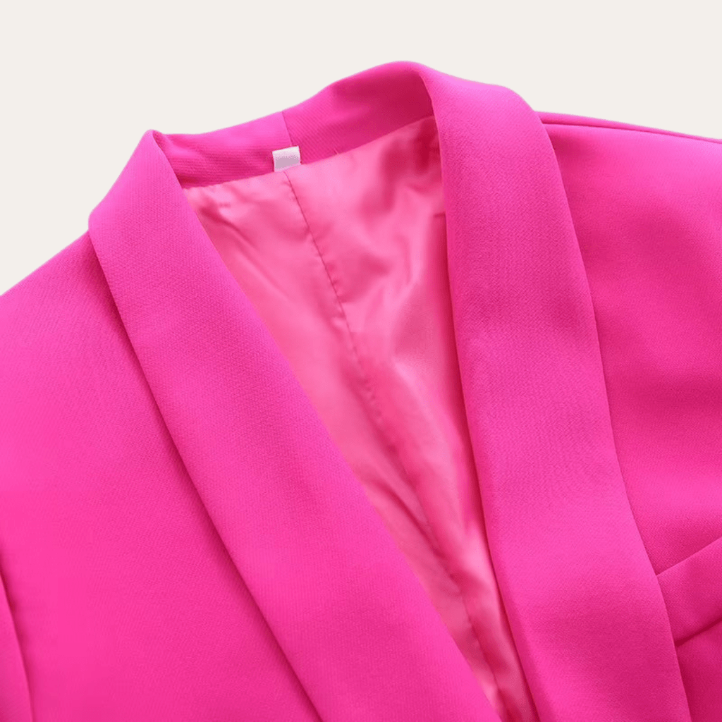 Women’s Two - Piece Suit Set with Belted Blazer and Wide - Leg Trousers