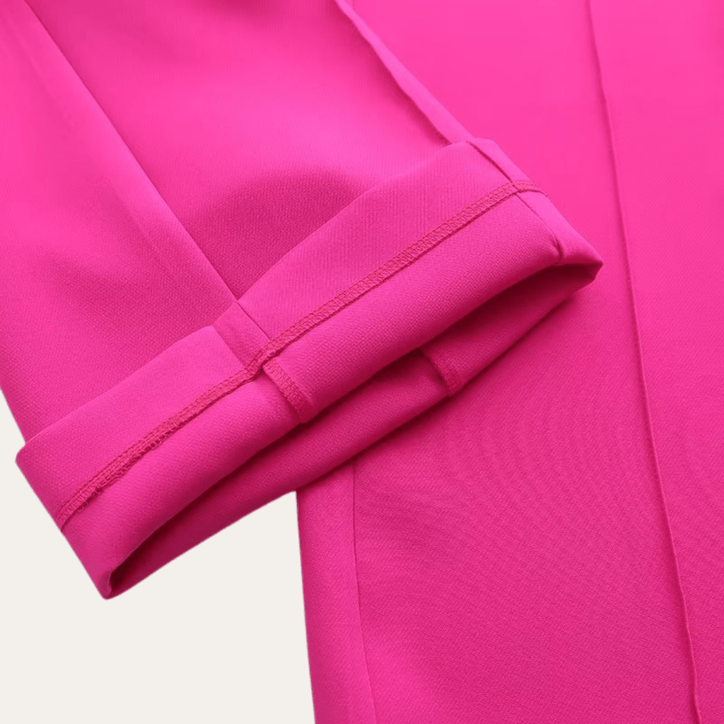 Women’s Two - Piece Suit Set with Belted Blazer and Wide - Leg Trousers