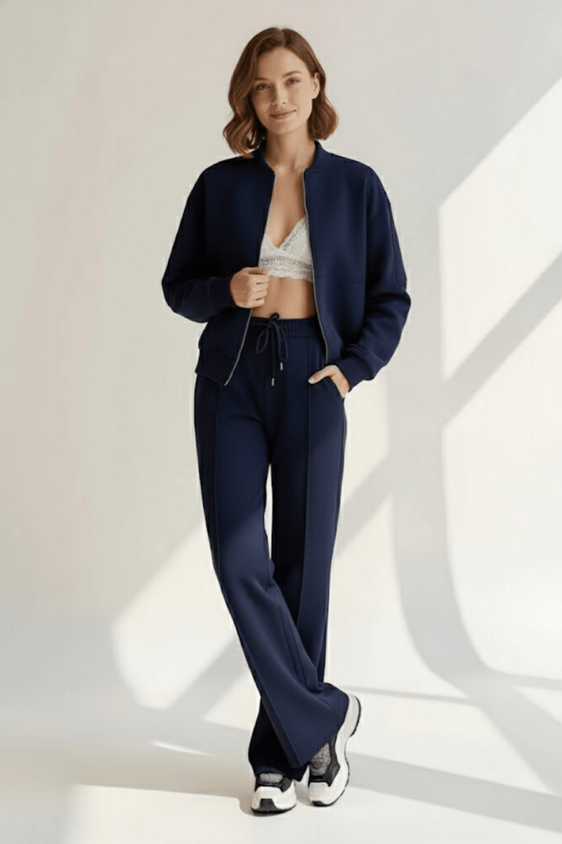 Women’s Two - Piece Tracksuit Set – Zip Jacket and Drawstring Pants