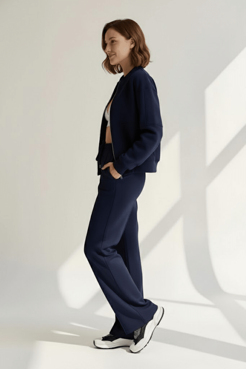 Women’s Two - Piece Tracksuit Set – Zip Jacket and Drawstring Pants