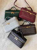 Women’s Woven Shoulder Bag – Structured Compact Silhouette with Top Handle