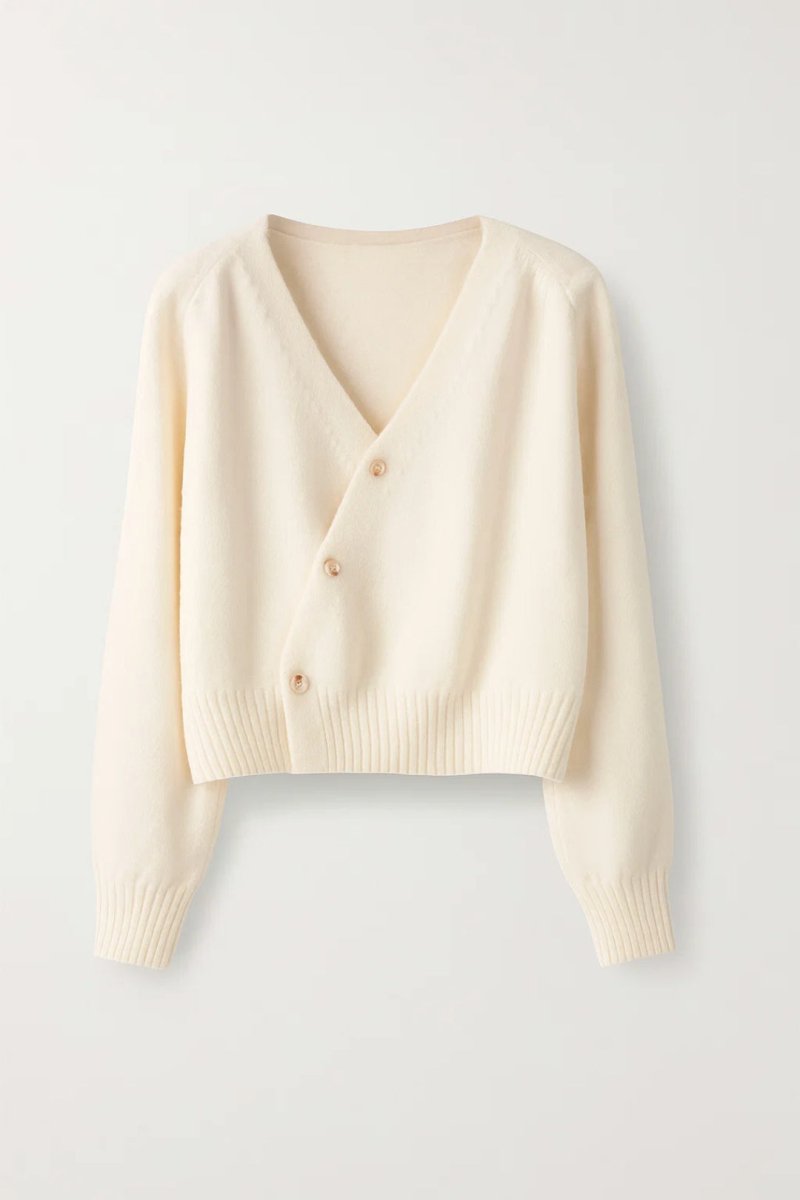 Women’s Wrap Cardigan – Elegant Button - Up Knitwear with Flattering Silhouette